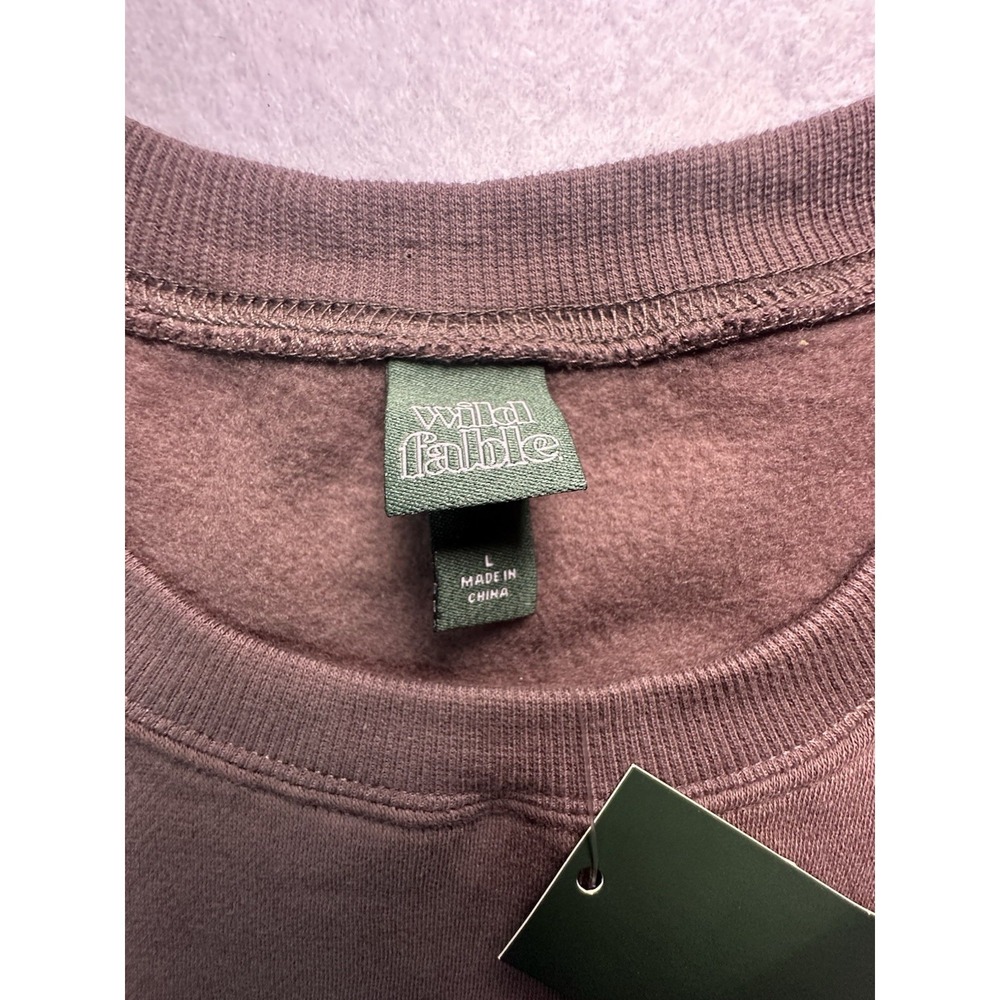 Wild Fable, Brown, Long Sleeve Sweatshirt, Size Large - Picture 2 of 6